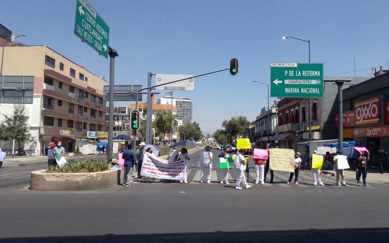 Personal de Salud bloquea puntos en CDMX; exigen mejores condiciones de trabajo