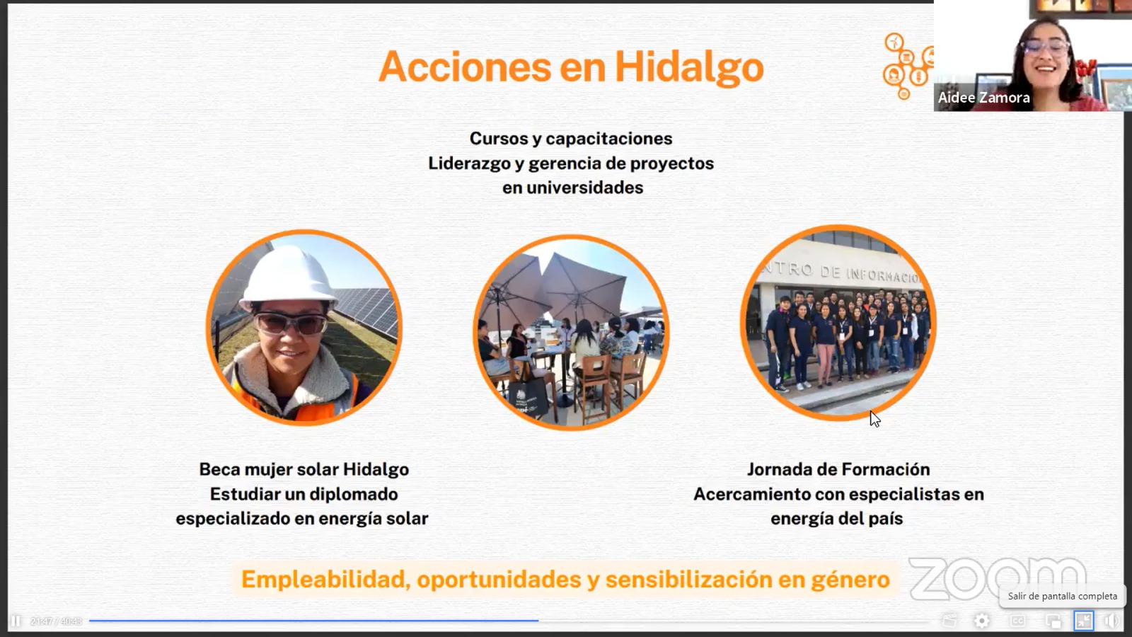 Hidalgo a favor del liderazgo de las mujeres  en el sector energético