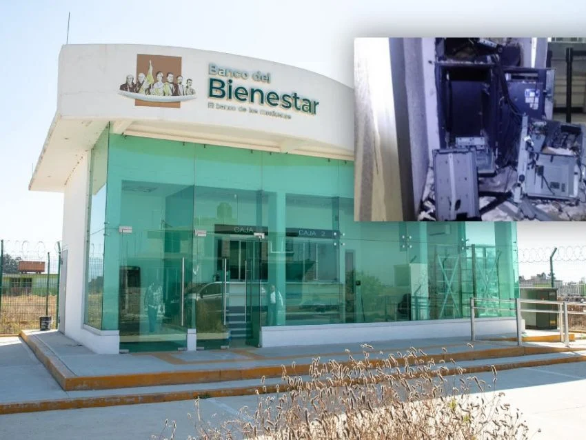 Ladrones Hacen Estallar Banco del Bienestar