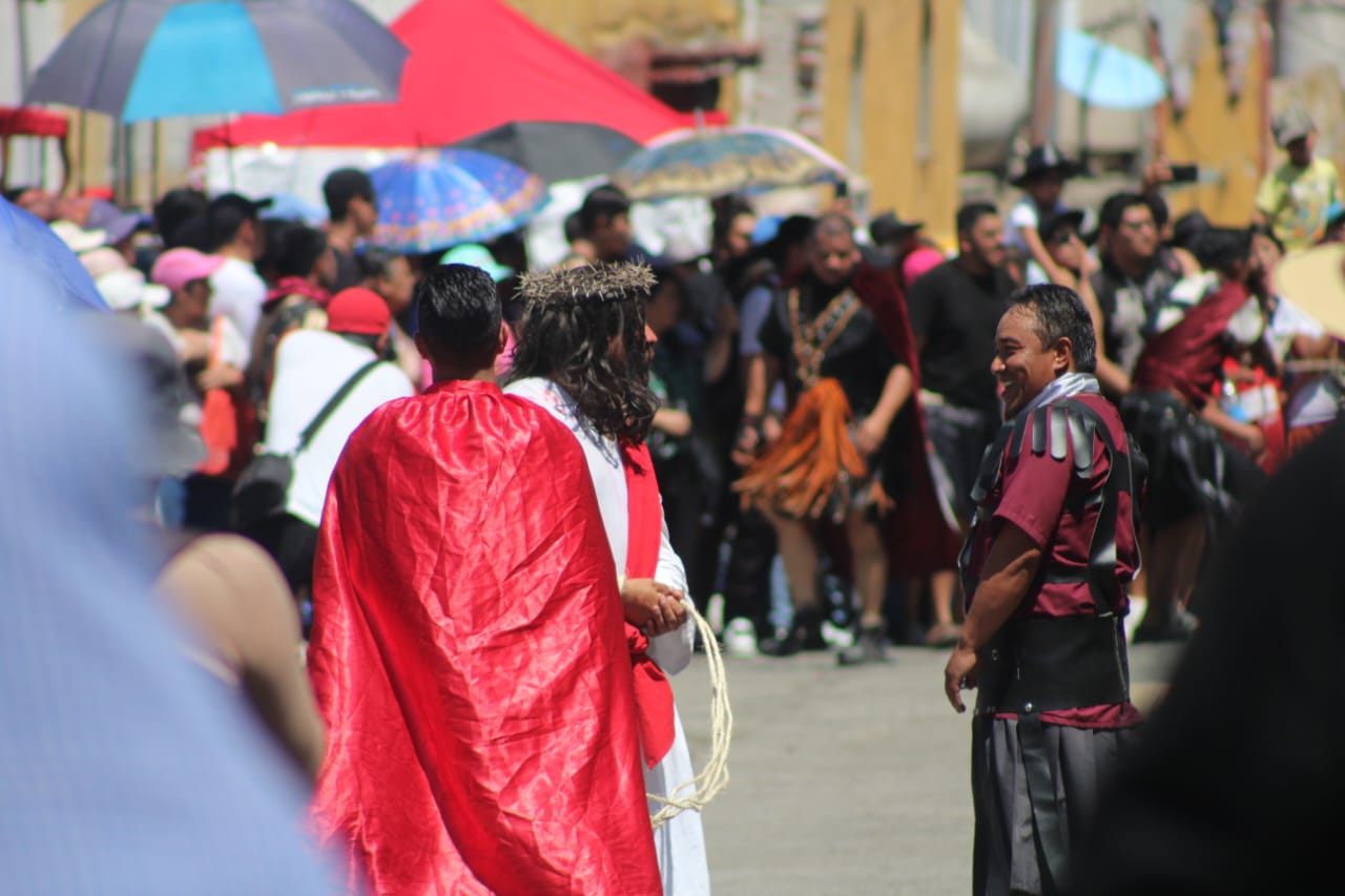 Viacrucis viviente en Las Lajas