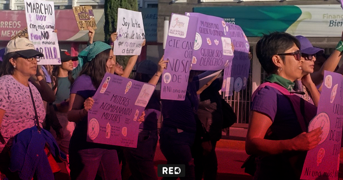 En Pachuca Marchan Mujeres Exigiendo Justicia