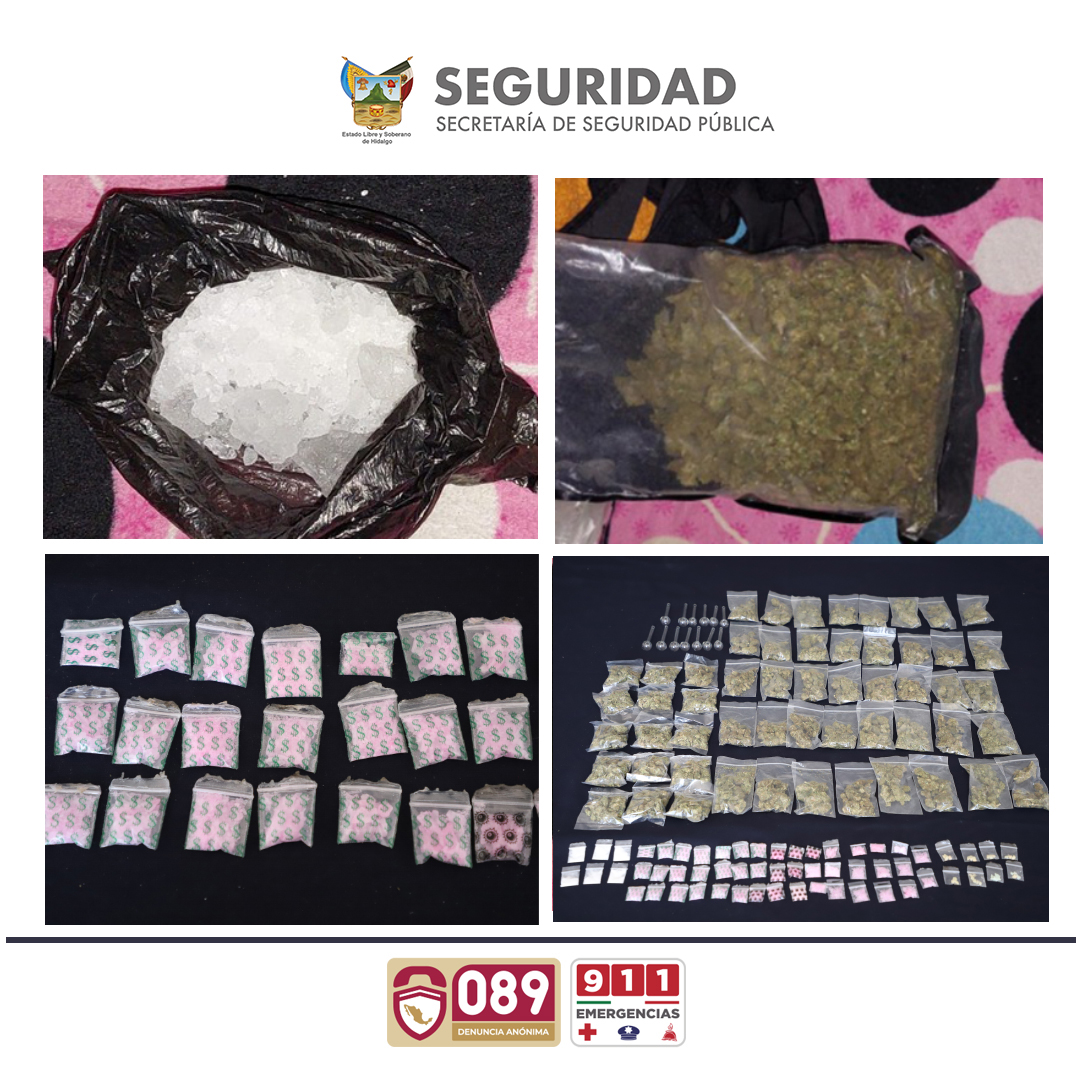 SSPH de Hidalgo asegura más de 680 mil dosis de narcóticos en operativos recientes