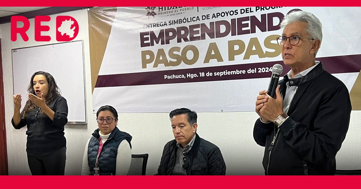 Entregan apoyos a emprendedores hidalguenses a través de  “Emprendiendo Paso a Paso”