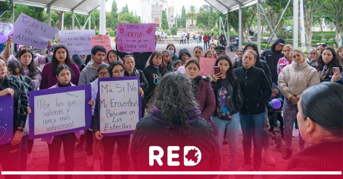 Manifestantes en Apan exigen justicia tras feminicidio