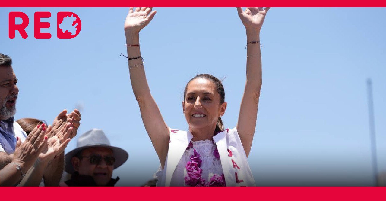 Militantes de Hidalgo se trasladan al Zócalo para apoyar a Claudia Sheinbaum