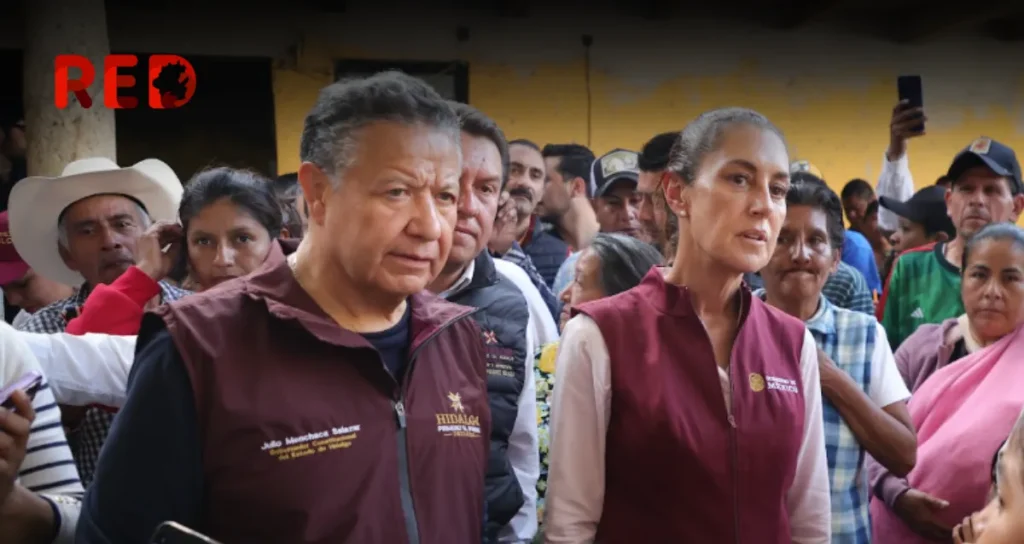 Menchaca y Sheinbaum refrendan atención a las familias afectadas de Tianguistengo Menchaca y Sheinbaum