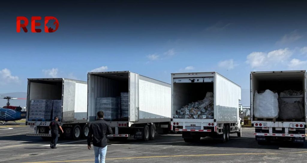 Intensas lluvias en Hidalgo: Helicópteros de la Guardia Nacional entregan víveres y apoyo en zonas afectadas